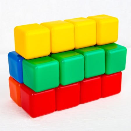 A set of colored cubes, "Smeshariki", 20 pcs., 4 × 4 cm-7