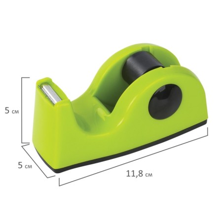 Brauberg adhesive tape is a deserted, weighted, medium, core diameter 25 mm, light green-8