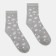 Set of women's socks (3 pairs) minku gray/white color, size 36-37