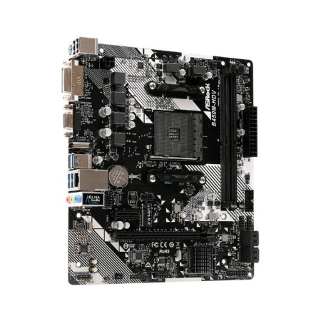 ASROCK B450M-HDV R4.0, AM4, B450, 2XDDR4, VGA, DVI, HDMI, MATX-1