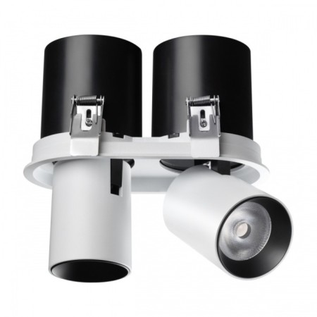 Lamp built -in Novotech. Lanza, 24W, LED, 110x183x100 mm, white, black color