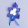 Butonier "for the groom or witness", blue, mix