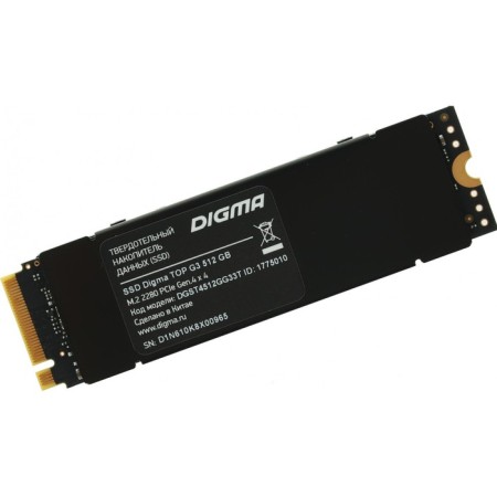 SSD Digma PCI-E 4.0 X4 512GB DGST4512GG33T Top G3 M.2 2280-3