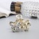 Hair crab "Heather" bows, 4.5 cm, gold-serebly