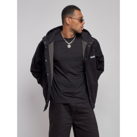 Jeaning jacket men's, size 56, black color-7