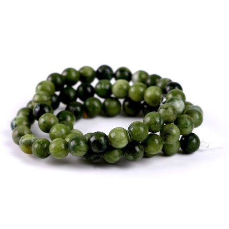 Beads made of natural stone "Green Jade" set 58 pcs., Size 1 pc. - 6 mm-2