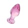 Sexus Glass anal plug, glass, pink, 10 cm, d = 4 cm
