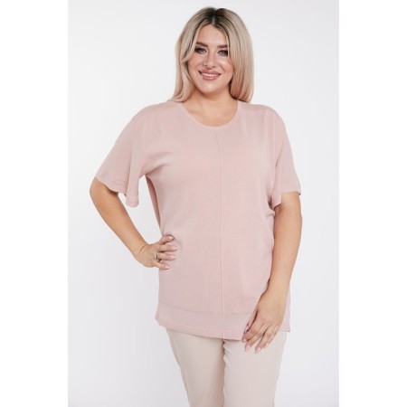 Female jumper luxury plus, size 56, pink color-5