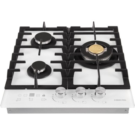 Hound surface HIBERG VM 4535 W, gas, 3 burners, touch timer, white-2