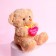 Soft toy "You are my happiness", bear, MIX color