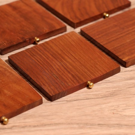 Hot stands (set 6 pcs) 11x11x10 cm, tree shisham-3