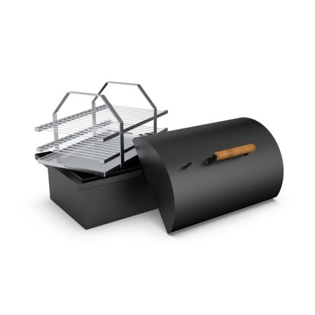 Double -tiered smokehouse with Grillux smoky Lux 55 Black
