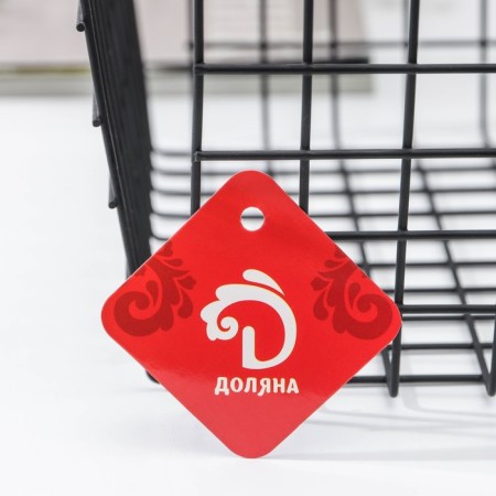 The storage basket "Erin", 28 × 22 × 11 cm, black color-8