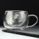 Glass mug with double walls "Tropics", 270 ml