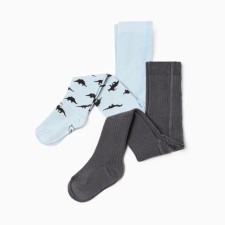 A set of tights of the crumb I Dino, height 68-74 cm, blue/T. gray