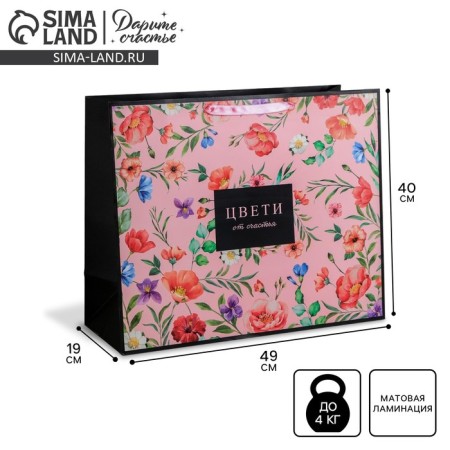 Gift Package Laminated, packaging, "flowing", XL 49 x 40 x 19 cm