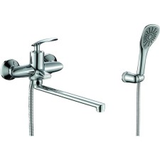 Bath mixer Rush ISland IS6535-51, single-leaf, long spout, shower set, chrome 527875