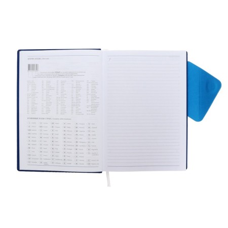 Leduced Diary, 205x150 mm 168 sheets, leatherette, block 70 g/m2, lies, magnetic refuge, blue-10