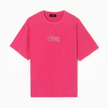 Women's T -shirt Mist icon made of boiled cotton, p. M, pink-7