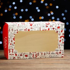 Folding box with a window for marshmallows 
