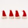 New Year's cap for toys knitted, set 4 pcs., Size - 7.5 × 4 cm