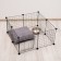 Coaters 8 sections, metal, black, 70 x 70 x 35 cm, (35 x 35 cm link)