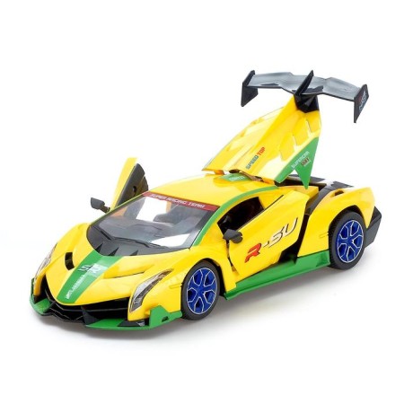 The radio -controlled "Supercar" car, works on the battery, light effects, yellow color-3