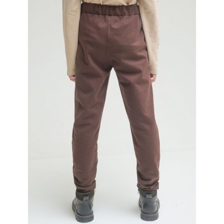 Pants for boys, height 116 cm, chocolate color-1