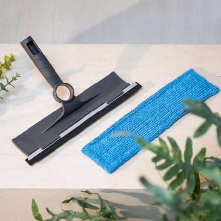 Mop for washing glasses and mirrors with a change of microfiber nozzle-5