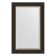 Mirror with fatset in a baguette frame, a black tree with gold 71 mm, 54x84 cm