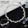 Bracelet with rhinestones “ice” stream, rainbow color in silver, 18 cm
