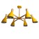 Morocco chandelier 6x40W E27 yellow 90x90x58.5 cm Bayerlux