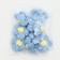 Knitted flower, set 10 pcs., Size 1 pc., 4 × 1.5 cm, blue color