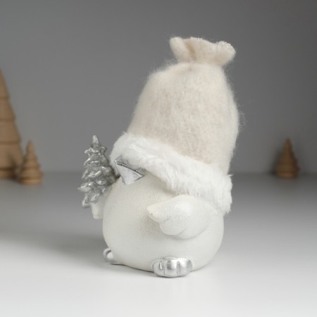 Souvenir Polystone "Vorostone in a hat, with a silver Christmas tree" 10x8.5x13 cm-2
