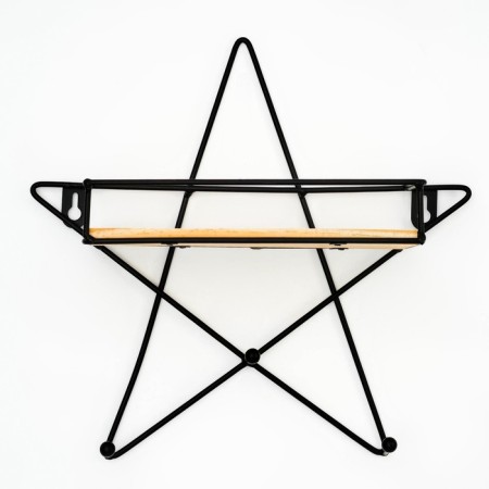 Wall hanger with a shelf "Zvezda", with backlight, 3 hooks, black-2