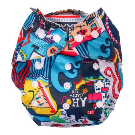 Reusable diaper "ocean"-5