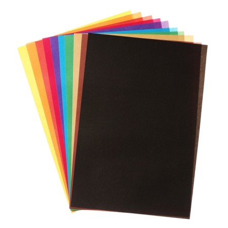 A4 children's creativity set, 20 sheets of color cardboard coated + 20 sheets color color color-2