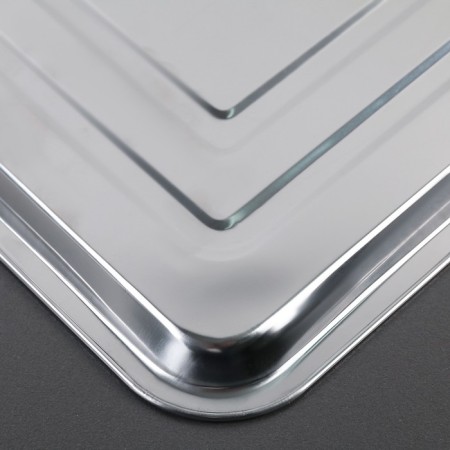 Stainless steel baking sheet 39.5 × 29.5 cm, chrome color-2