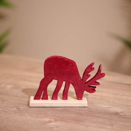 Souvenir "Deer" on the stand, wood 13x4x9 cm-3