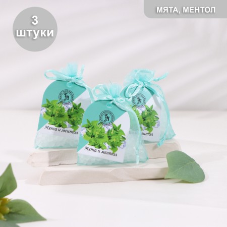 Aromarores in a gift bag, a set of 3 pcs 10 g, mint and menthol
