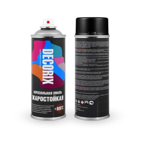 Emal-Aerozol Decorix (RAL9011), graphite/black, heat-resistant to+800C, 520 ml