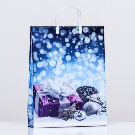 New Year package, soft plastic, 41x32 cm 120 μm