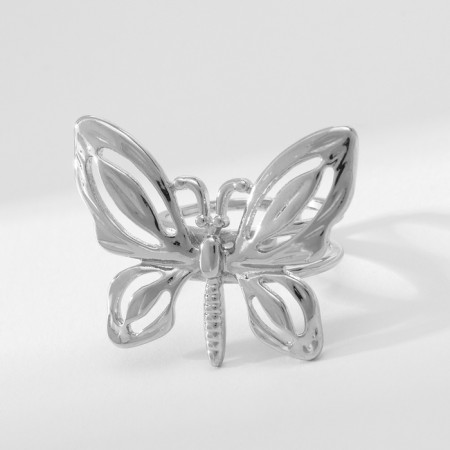 Ring Metal "Butterfly" Contour, color silver, dimensionless-1