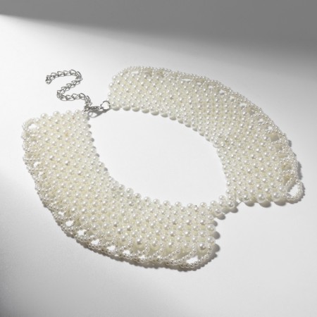 The necklace "Pearl Assorted" collar openwork, ball No. 2,4,6, white color, l = 36 cm-1