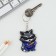 Key keychain wooden "raccoon", 4.7 x 6 cm