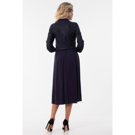 Female dress, size 44, blue color-1