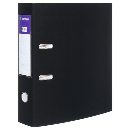 Berlingo 70 mm folder, boumvinyl, with a pocket on a spine, black-2