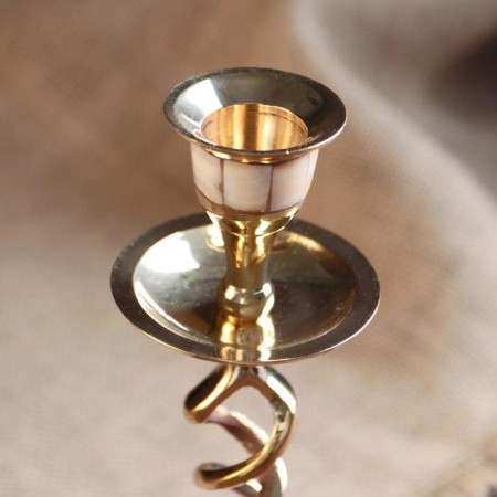 Summary for 1 candle "Spiral" with mother -of -pearl 20.5 cm-2