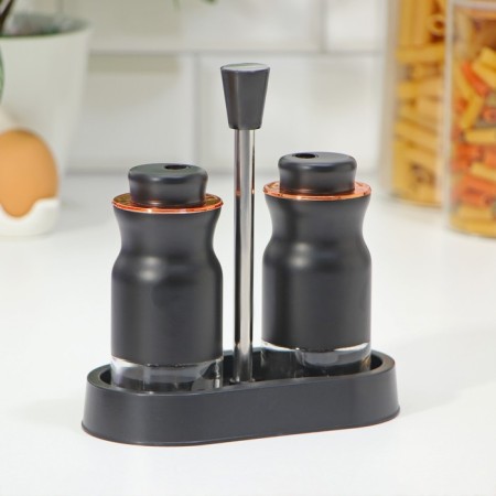 Set for glass spices on the Estel stand, 120 ml, 15 × 8 × 17.5 cm, 2 pcs, black color-4