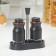 Set for glass spices on the Estel stand, 120 ml, 15 × 8 × 17.5 cm, 2 pcs, black color
